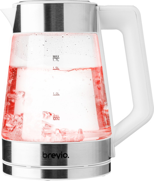 Электрочайник Brevio Glass Kettle BV8060 (белый)