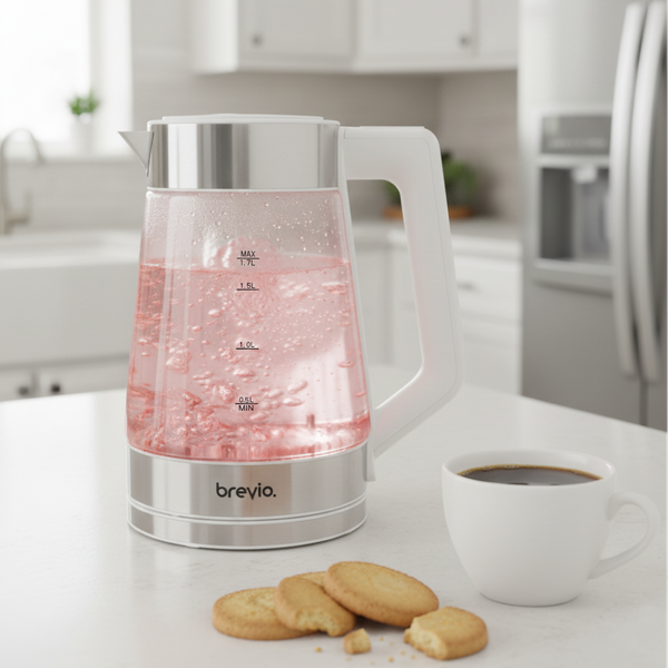 Электрочайник Brevio Glass Kettle BV8060 (белый)