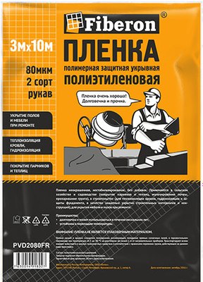 Пленка-рукав Fiberon ПВД вторичная 3м 10м 80мкм / PVD2080FR - фото