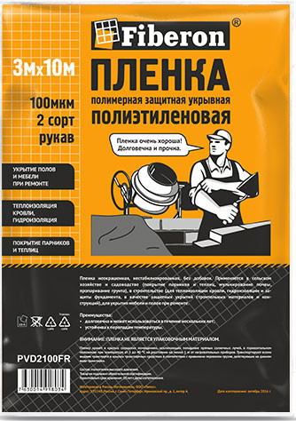 Пленка-рукав Fiberon ПВД вторичная 3м 10м 100мкм / PVD2100FR - фото
