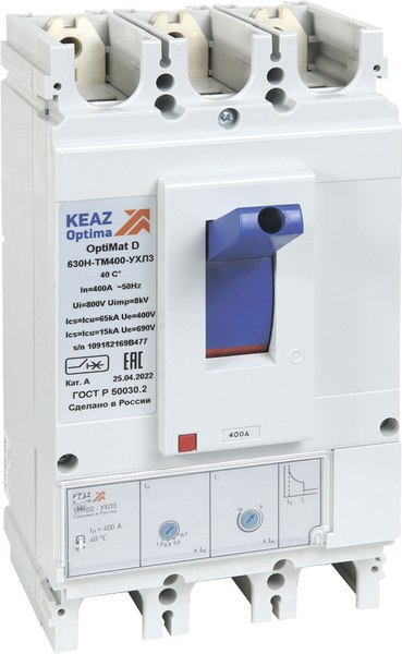Выключатель автоматический КЭАЗ OptiMat D630N-TM320-УХЛ3 / 291465 - фото