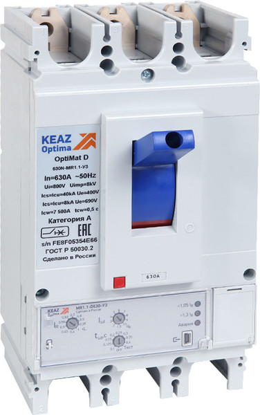 Выключатель автоматический КЭАЗ OptiMat D630N-MR1.1-У3 / 321650 - фото