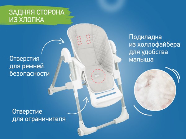 Вкладыш в стульчик для кормления ROXY-KIDS RCL-013WT