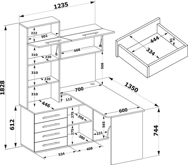 Компьютерный стол Сокол-Мебель КСТ-14.1Л