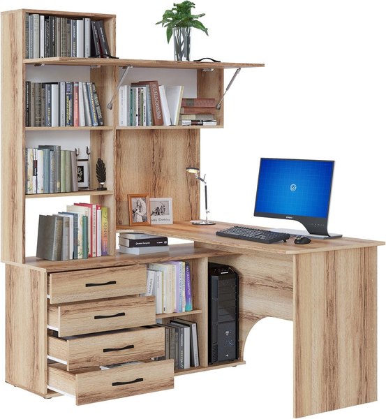 Компьютерный стол Сокол-Мебель КСТ-14.1Л (левый, дуб делано)