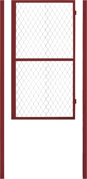 Калитка Белзабор Из профильной трубы и сетки рабицы под навесной замок 0.9x1.5м - фото