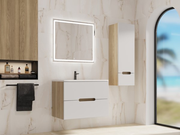 Тумба под умывальник Style Line Куба 50см 2 ящика Plus (подвесная)