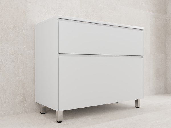 Тумба под умывальник Style Line Лима 75см 2 ящика Plus (напольная)