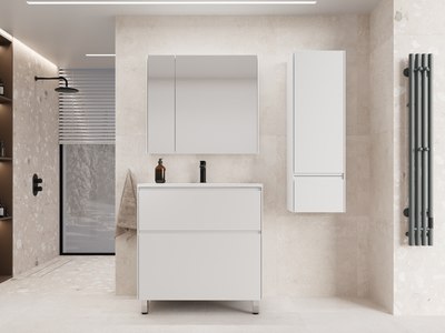 Тумба под умывальник Style Line Лима 80см 2 ящика Plus (напольная)