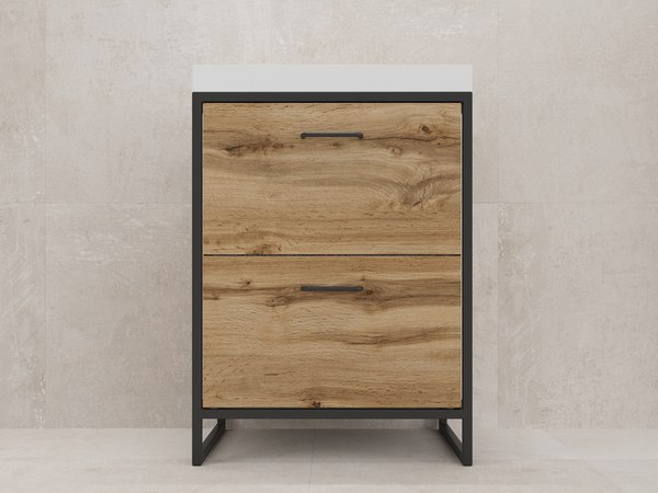 Тумба под умывальник Style Line Лофт 1.0 70см (два ящика) - фото