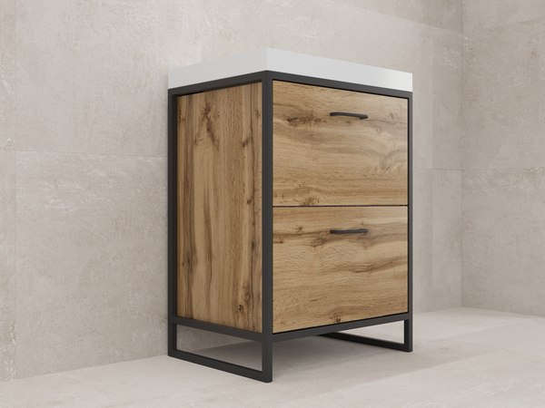 Тумба под умывальник Style Line Лофт 1.0 100см (два ящика)