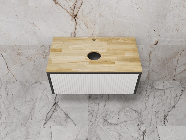 Тумба под умывальник Style Line Сохо 80см Ясень/Софт Push