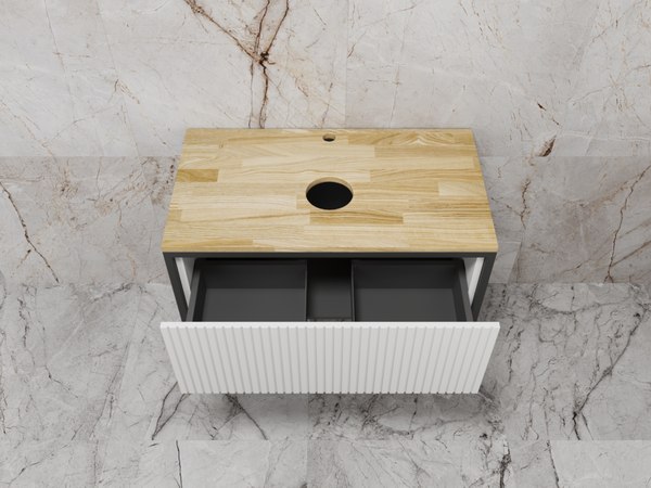 Тумба под умывальник Style Line Сохо 90см Ясень/Софт Push