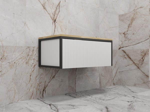 Тумба под умывальник Style Line Сохо 100см Ясень/Софт Push