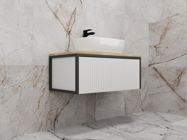 Тумба под умывальник Style Line Сохо 100см Ясень/Софт Push