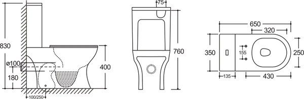 Унитаз напольный Cerutti Bernina CT10815