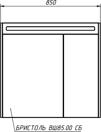 Шкаф с зеркалом для ванной Belux Бристоль ВШ 85