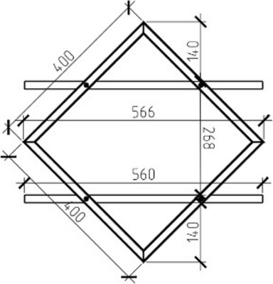 Полка Allerd Ромб 50x50 / 4070110200