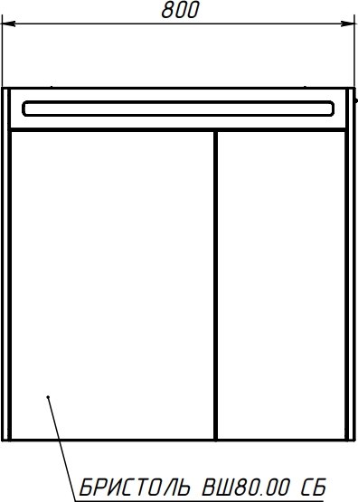 Шкаф с зеркалом для ванной Belux Бристоль ВШ 80