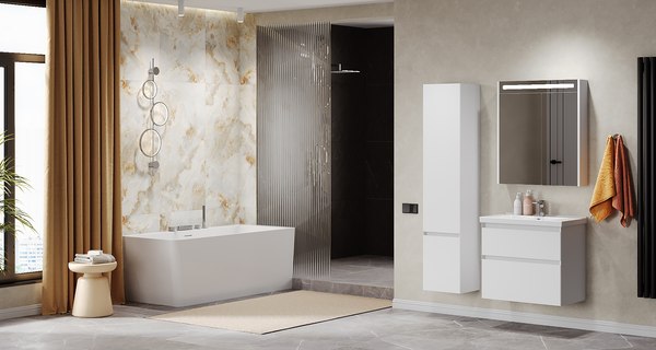 Шкаф с зеркалом для ванной Belux Бристоль ВШ 70