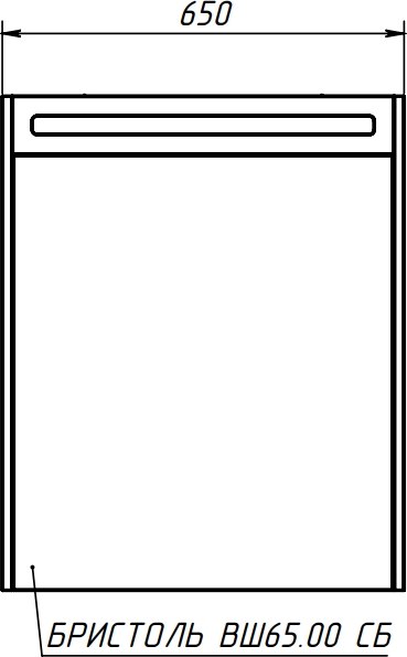 Шкаф с зеркалом для ванной Belux Бристоль ВШ 65