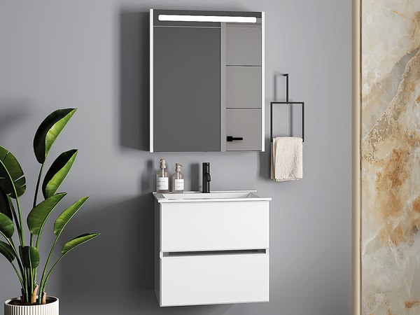 Шкаф с зеркалом для ванной Belux Бристоль ВШ 60