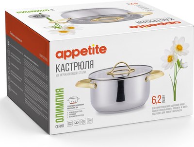 Кастрюля Appetite Олимпия PH18623