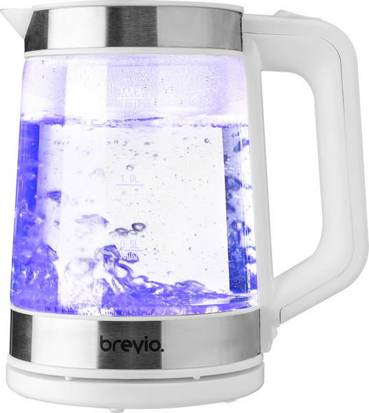 Электрочайник Brevio Glass Kettle BV1706 (белый)