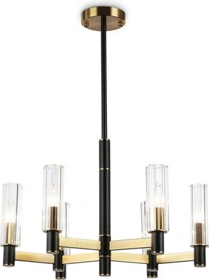 Люстра Ambrella LH55511/6 BK/BS/CL (черный/латунь/прозрачный) - фото