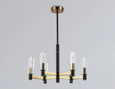 Люстра Ambrella LH55511/6 BK/BS/CL (черный/латунь/прозрачный)