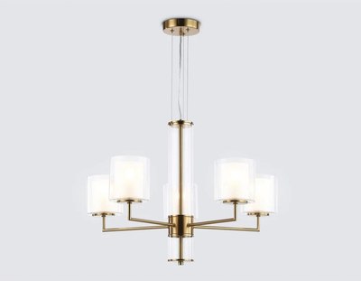Люстра Ambrella LH56011/5 BS/FR (латунь/белый матовый)