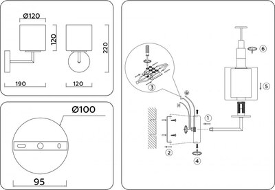Бра Ambrella LH56015 BS/FR