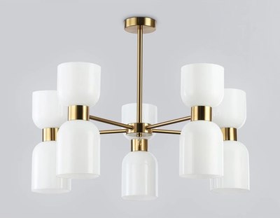Люстра Ambrella LH56093/10 BS/FR (латунь/белый матовый)