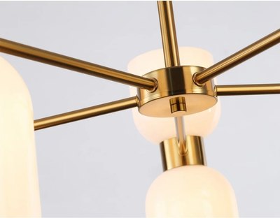 Люстра Ambrella LH56093/10 BS/FR (латунь/белый матовый)