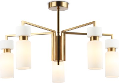 Люстра Ambrella LH56124/5 BS/FR (латунь/белый матовый)