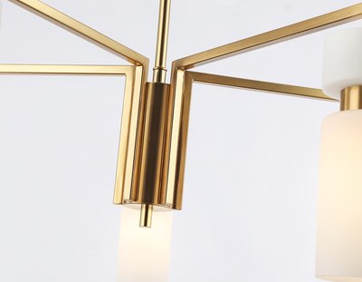 Люстра Ambrella LH56124/5 BS/FR (латунь/белый матовый)