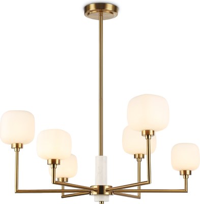 Люстра Ambrella LH53015/6 BS/FR (латунь/белый матовый) - фото