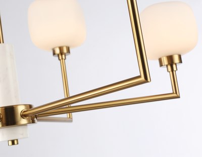 Люстра Ambrella LH53015/6 BS/FR (латунь/белый матовый)