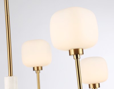 Люстра Ambrella LH53015/6 BS/FR (латунь/белый матовый)