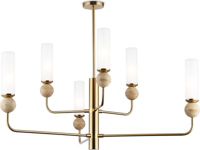 Люстра Ambrella LH53251/6 BS/FR (латунь/белый матовый) - фото