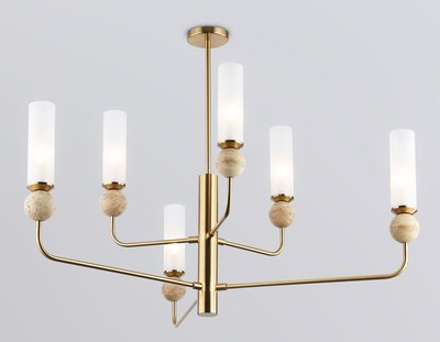 Люстра Ambrella LH53251/6 BS/FR (латунь/белый матовый)