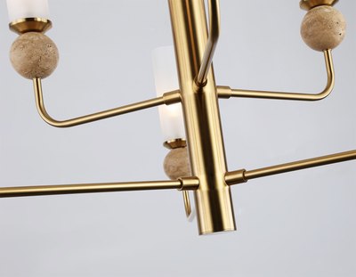 Люстра Ambrella LH53251/6 BS/FR (латунь/белый матовый)