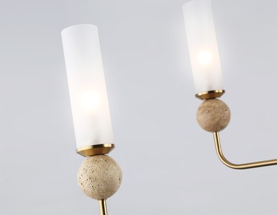 Люстра Ambrella LH53251/6 BS/FR (латунь/белый матовый)