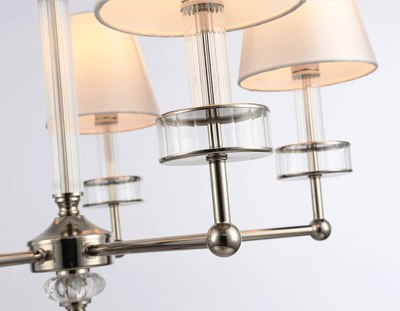 Люстра Ambrella LH71001/5 BN/WH (никель/белый)