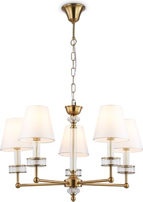 Люстра Ambrella LH71021/5 BS/WH (латунь/белый) - фото