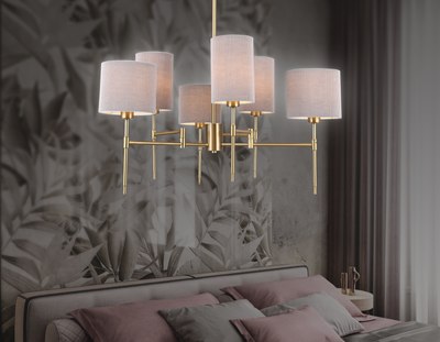 Люстра Ambrella LH72381/6 BS/GR (латунь/серый)