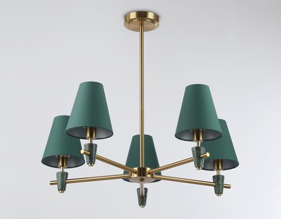 Люстра Ambrella LH75051/5 BS/GN (латунь/зеленый)