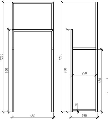 Вешалка для одежды Allerd 120 Rion 120x45 / 1070100000