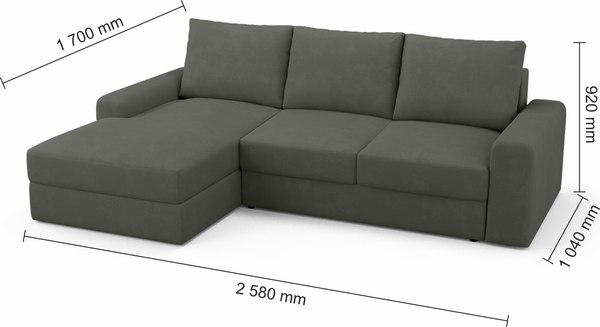 Диван угловой Mio Tesoro Elke Левый