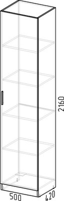 Шкаф-пенал Интермебель 420 / МР-01